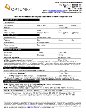 Prior Authorization Request Form