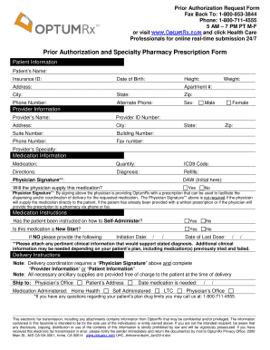 Prior Authorization Request Form