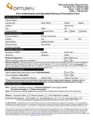 Prior Authorization Request Form