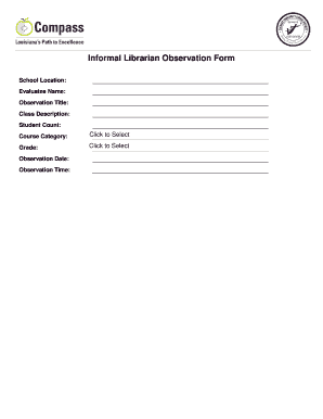 Librarian Observation Form