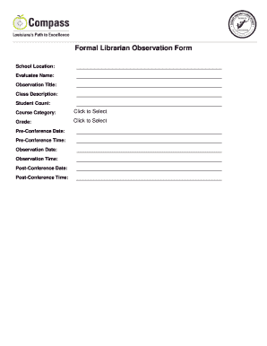 Librarian Observation Form