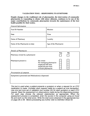 Pharmacy Symptom Response Validation Tool