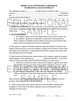 Short Sale Contingency Addendum