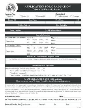 Application for Graduation