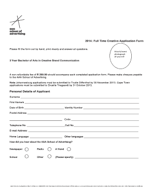 aaa school of advertising application forms