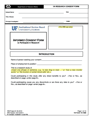 Example of consent letter for research - INFORMED CONSENT FORM - UF IRB - University of Florida - irb ufl