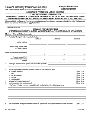 Accountants Professional Liability Insurance Proposal Form