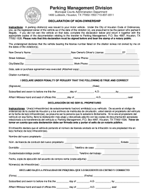 Declaration of Non-Ownership