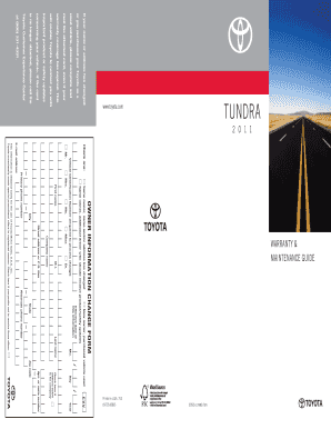 Toyota Tundra Owner Information Change Form