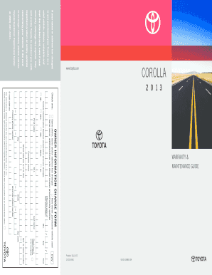 Toyota Corolla Owner Information Change Form