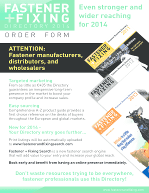 Fastener and Fixing Annual Business Directory 2014