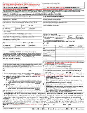 California Application for Changed Assessment