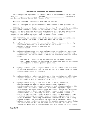 Resignation Agreement and General Release