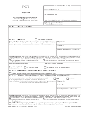 PCT International Application Form