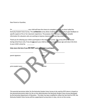 Kentucky Student Voice Survey Permission Form