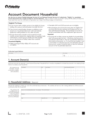 Fidelity Account Document Household Form
