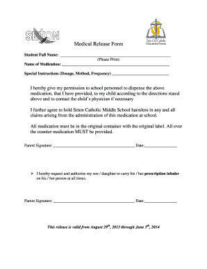 Medical Release Form
