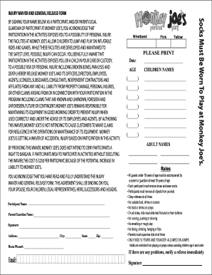 Injury Waiver and General Release Form