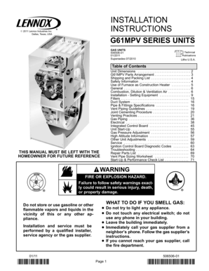 Fillable Online INSTALLATION INSTRUCTIONS - Lennox Fax Email Print ...