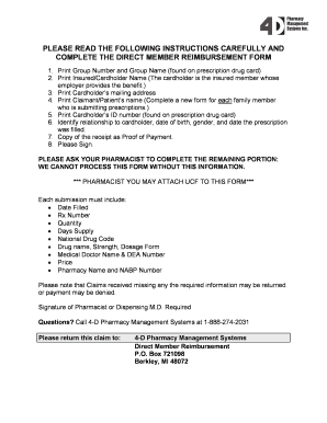 Direct Member Reimbursement Form