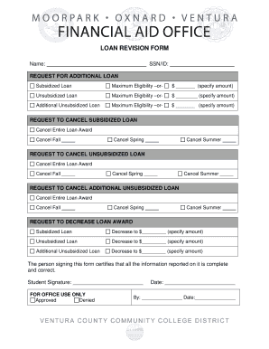 Loan Revision Form
