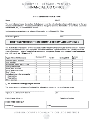 2011-12 Benefit/Resource Form