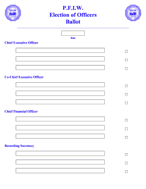 Election of Officers Ballot
