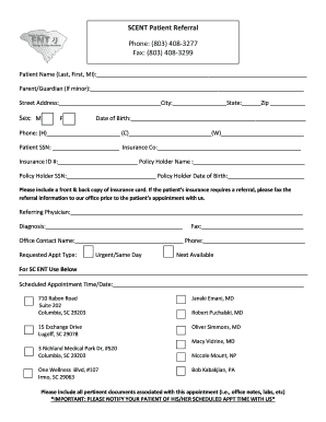 SCENT Patient Referral Form