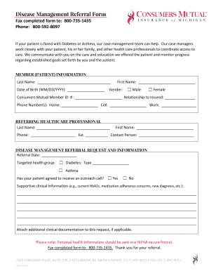 Disease Management Referral Form