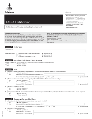 FATCA Certification Form