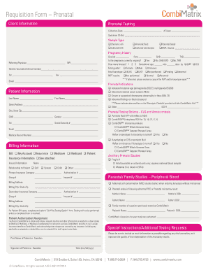 Prenatal Testing Requisition Form