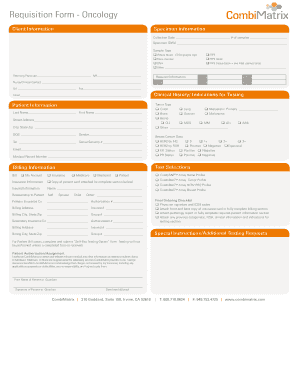 Oncology Requisition Form