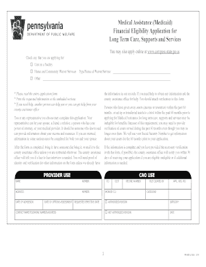 Pennsylvania Medicaid Long Term Care Application