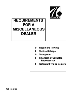 Pennsylvania Miscellaneous Motor Vehicle Business Registration