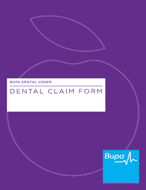 Bupa Dental Claim Form