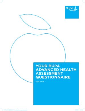 Bupa Advanced Health Assessment Questionnaire