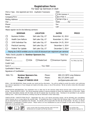 Fillable Online 2014 brochure  GEAR UP TAX SEMINARS  Utah Fax Email