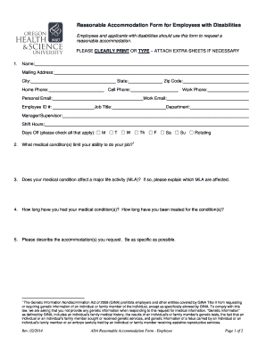 ADA Reasonable Accommodation Form