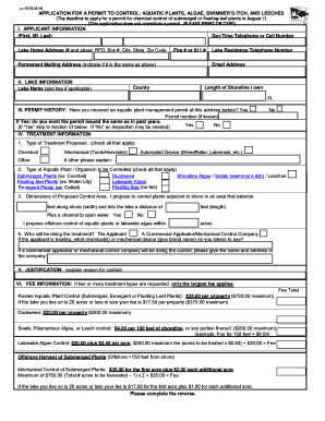 Aquatic Plant Management Permit Application