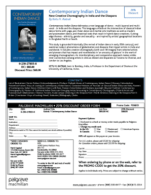 Contemporary Indian Dance Order Form