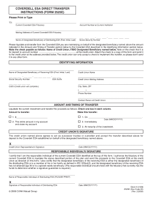 Coverdell ESA Direct Transfer Form