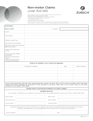 Non-Motor Claims Form