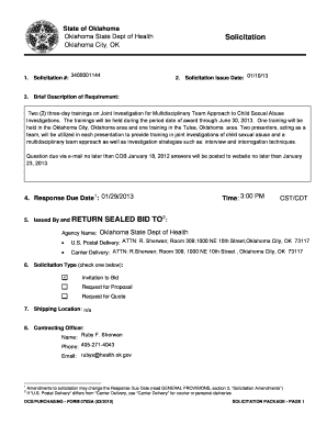 Oklahoma Solicitation Package