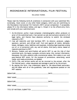 Moondance release form pdf - Moondance International Film Festival