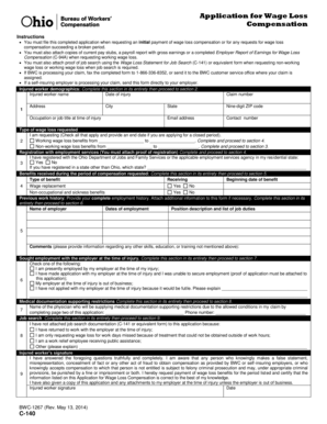 Application for Wage Loss Compensation