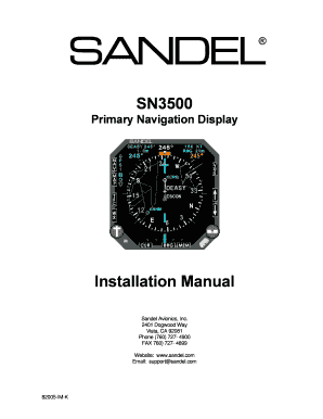 Sandel 3500 installation manual