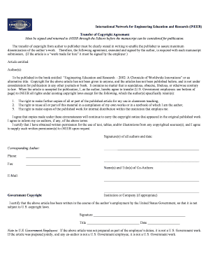 iNEER Transfer of Copyright Agreement