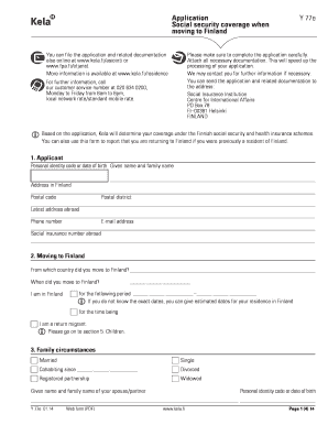Kela Application Y 77e