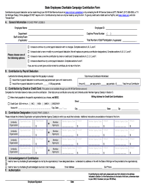 State Employees Charitable Campaign Contribution Form