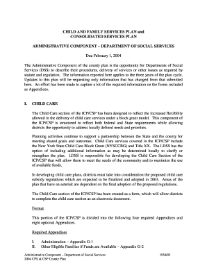 Child and Family Services Plan